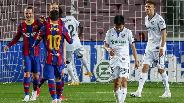 Lionel Messi 2 Gol, Barcelona Pesta Gol ke Gawang Getafe