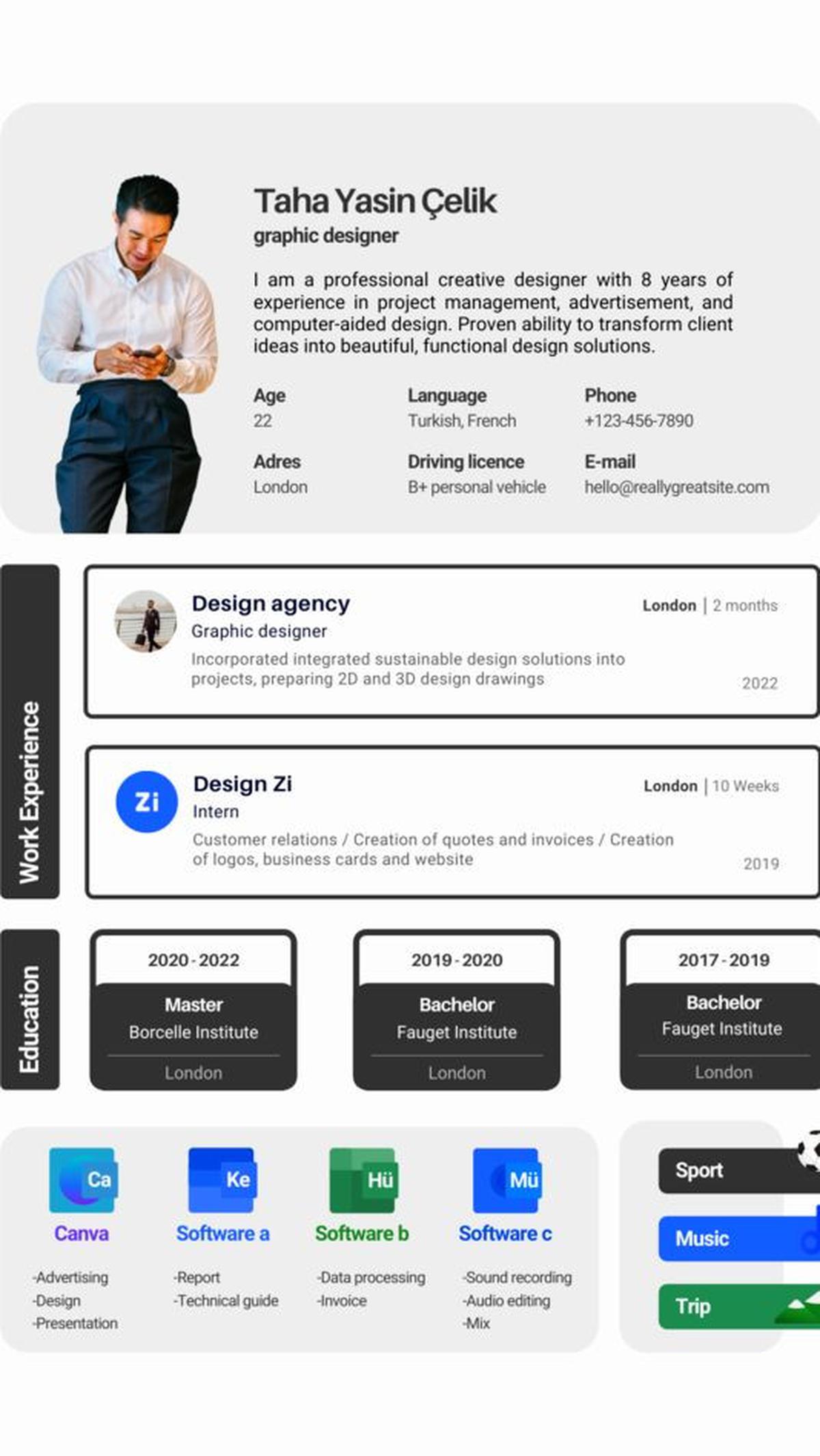 Contoh CV Modern dan Kreatif dalam Bahasa Inggris<br>
