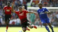 Manchester United menjamu Cardiff City di Old Trafford pada laga pekan ke-38 Premier League, Minggu (12/5/2019). (Martin Rickett/PA via AP)