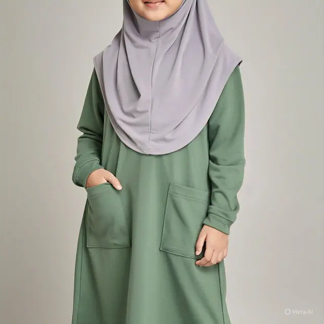 Model Baju Gamis Anak Perempuan Terbaru, Dress Muslim Casual Oversized