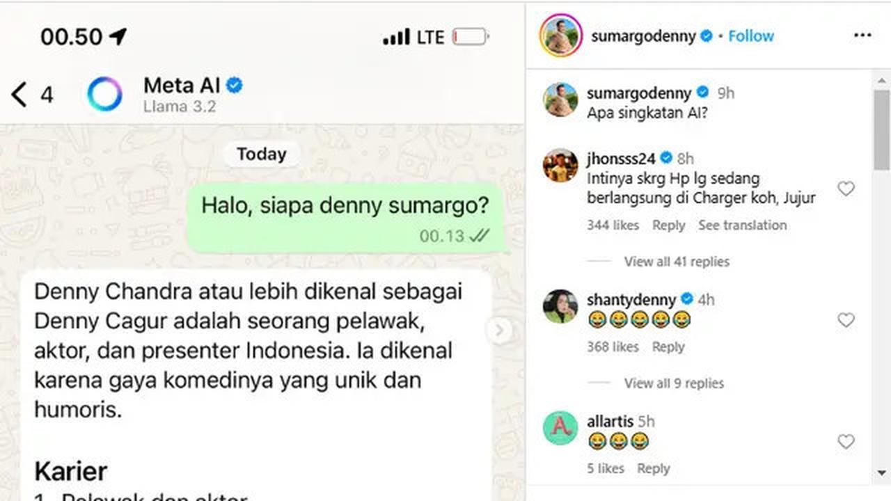 Chat 10 Artis dengan Meta AI Ini Jawabannya Halu, Bikin Ngakak