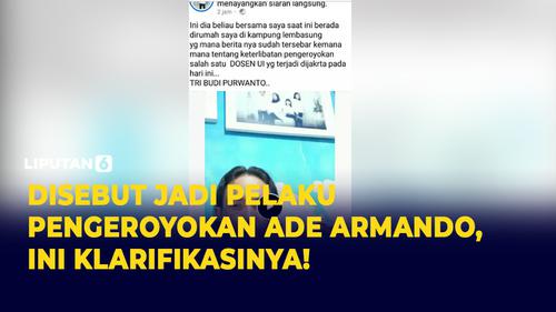 VIDEO: Disebut jadi Pengeroyok Ade Armando, Tri Budi Setya bikin Klarifikasi!