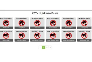 Sejumlah tayangan CCTV di kawasan Bundaran HI disebut tidak dapat diakses publik saat momen demonstrasi mahasiswa. (Foto: Antara)