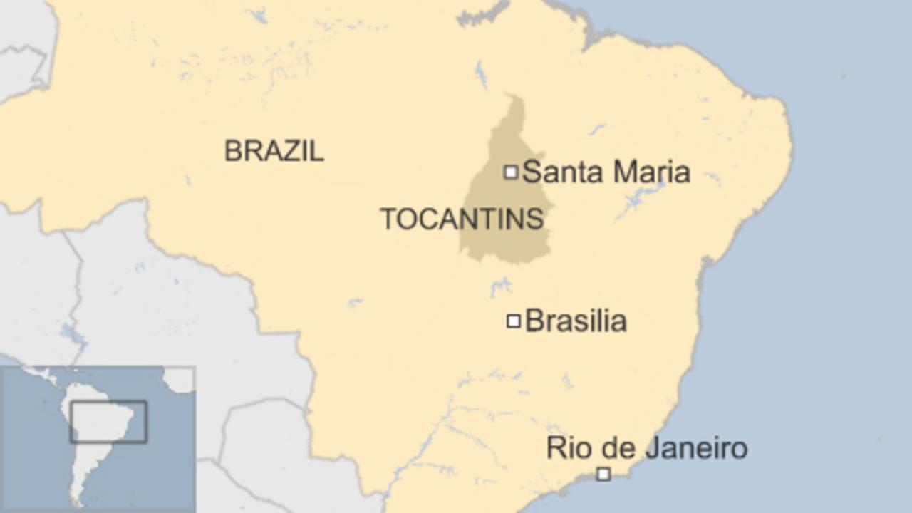 Lokasi gua Brasil yang runtuh. (BBC)