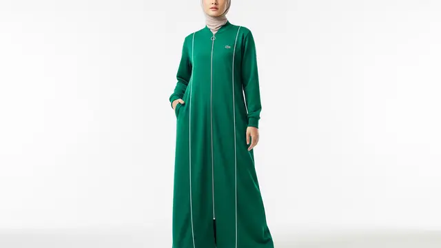 Gamis Sporty Zip-Up Emerald Ala Lacoste