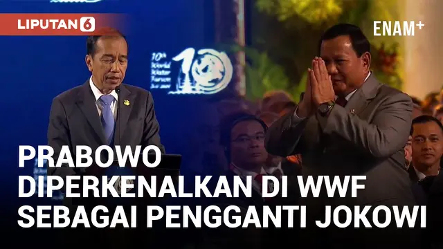 Presiden Jokowi Perkenalkan Prabowo sebagai Penggantinya di World Water Forum Ke-10