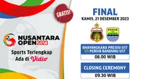 Jadwal dan Live Streaming Final Nusantara Open 2023 di Vidio