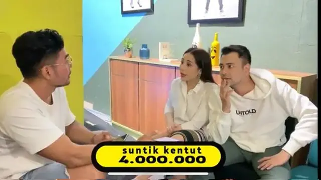Robby Purba bersama Raffi Ahmad dan Nagita Slavina