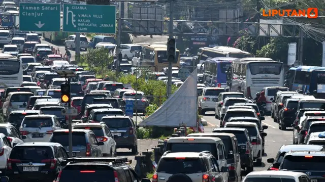 Banner Infografis Titik Rawan Macet di Jalur Puncak Saat Libur Nataru.