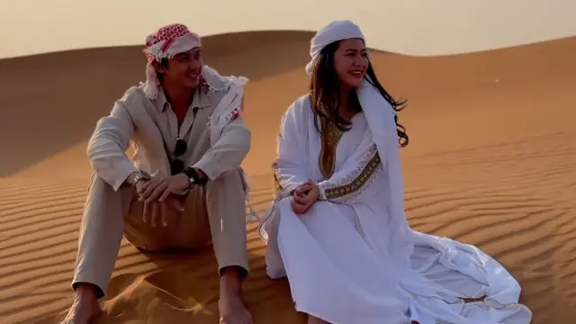 Gaya Serasi Bak Pasangan Sultan dari Hito Caesar dan Felicya Angelista, Kenakan Busana Arabian Saat Liburan di Dubai
