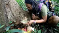 Pria Ini Mukbang Sesajen di Tengah Hutan  (Sumber: YouTube/dede inoen)