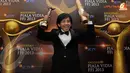 Epy Kusnandar pemenang Pemeran Utama Pria di malam Anugerah Piala Vidia FFI 2013 dalam filmnya yang berjudul Miskin Susah Kaya Susah (Liputan6.com/Andrian M Tunay)