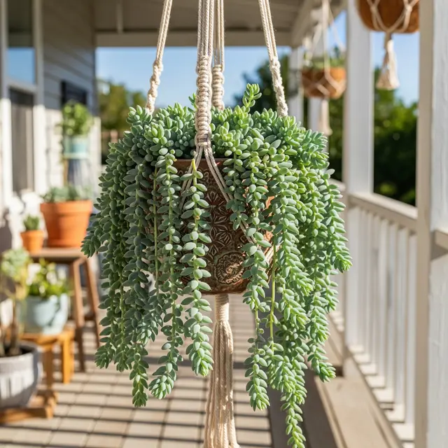 Sedum morganianum (Ekor Keledai/Burro's Tail) (Gemini AI)