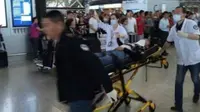 Tiga orang penumpang terluka akibat serangan bom rakitan di bandara Internasional Pudong, China (Shanghaiist.com)