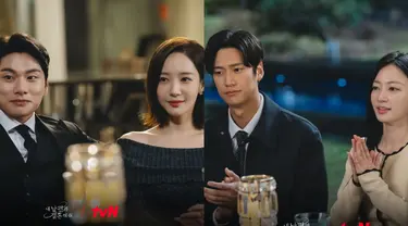 Potongan gambar yang baru dirilis menggambarkan anggota tim pemasaran termasuk Yoo Hee Yeon (Choi Gyu Ri) dan Yang Joo Ran (Gong Min Jung) berkumpul untuk memberi selamat kepada pasangan tersebut atas lamaran publik Park Min Hwan. Dalam foto tersebut, Kang Ji Won menampilkan senyum cerah yang cocok untuk bintang malam itu sambil mesra dengan Park Min Hwan, yang sedang mengudara sambil juga mewaspadai perasaan Jung Soo Min. (Foto: tvN via Soompi)