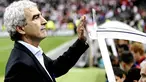 France's national football team coach Raymond Domenech waits for the beginning of the friendly football match France vs. Tunisia, on October 14, 2008 at the Stade de France in Saint-Denis, outside Paris. AFP PHOTO/FRANCK FIFE