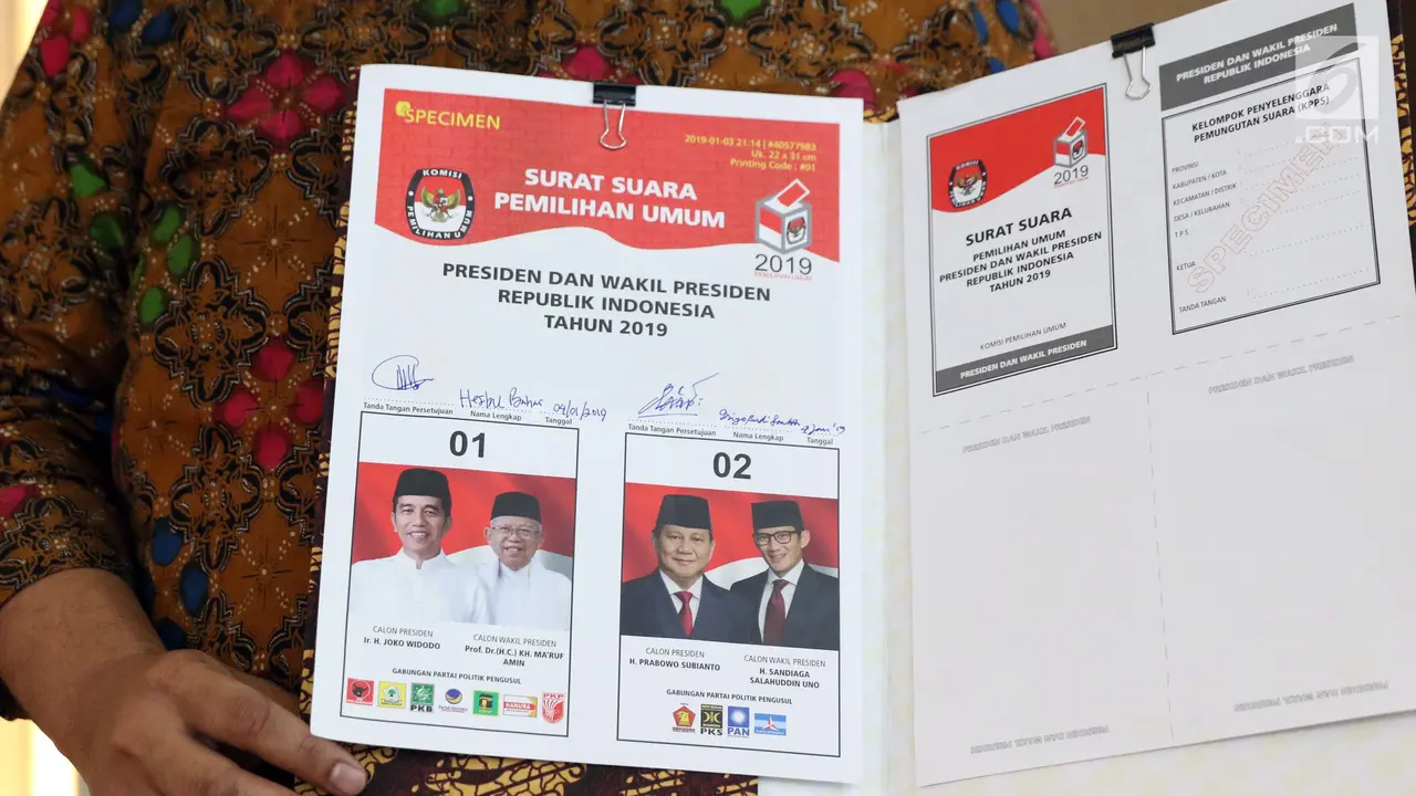 Sah, Surat Suara Pilpres 2019 Resmi Divalidasi dan Disetujui