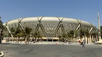 King Abdullah Sport City Stadium, tempat pertandingan Timnas Indonesia versus Arab Saudi pada round keempat Kualifikasi Piala Dunia 2026. (Bola.com/Hery Kurniawan)