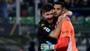 Sergio Romero. Kiper berusia 34 tahun ini kini menjalani musim pertama bersama Venezia. Total telah tampil 13 laga di semua ajang dengan torehan 3 kali clean sheet dan kemasukan 25 gol. Bersama Timnas Argentina telah mengoleksi 96 caps, 47 kali clean sheet dan kemasukan 69 gol. (AFP/Miguel Medina)