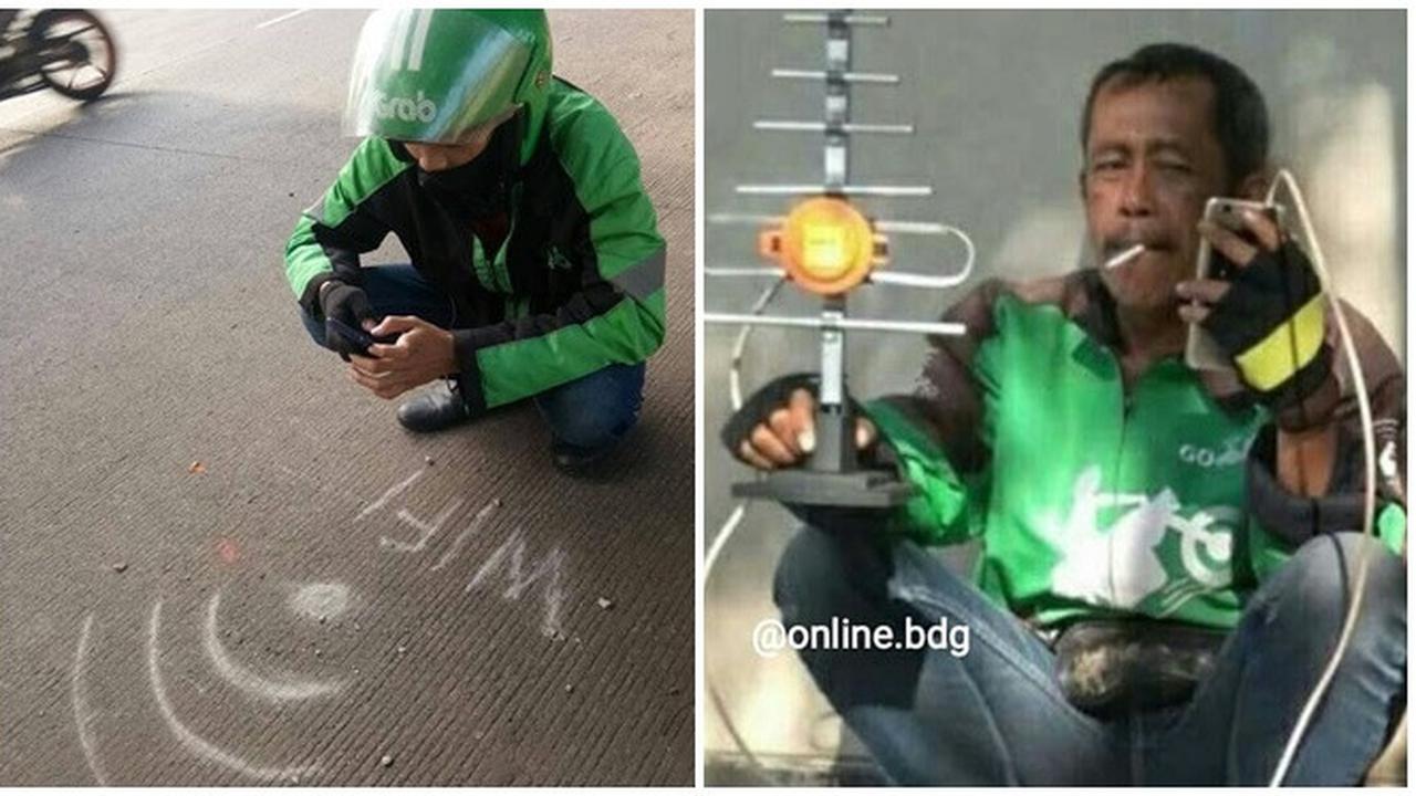 Gaya Kocak Driver Ojek Online Saat Usaha Cari Penumpang Ini Bikin Tepuk Jidat