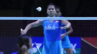 Ganda putri Indonesia Greysia Polii/Nitya Krishinda Maheswari lolos ke perempat final Jerman Terbuka 2016. (Liputan6.com/Humas PP PBSI)