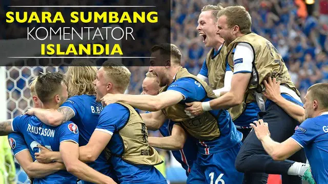 Gudmundur Benediktsson eks pesepak bola timnas Islandia yang menjadi komentator dengan suara sumbangnya mendadak menjadi perhatian media selama Piala Eropa 2016.