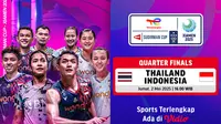 Saksikan Thailand vs Indonesia di Sudirman Cup Hanya di Vidio