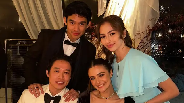 Anna Jobling Artis Malaysia saat Hadir Pernikahan Amanda Rawles. [@annajobling]