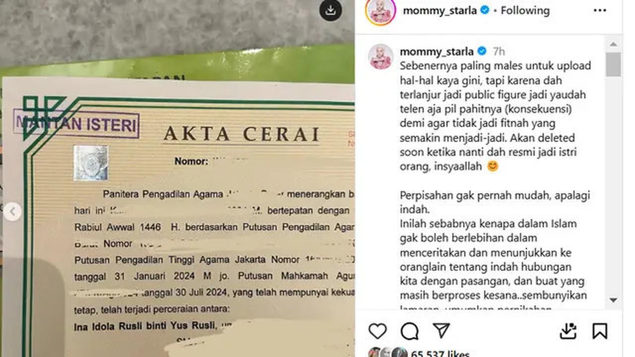 Hindari Fitnah, Inara Rusli Bangga Pamerkan Akta Cerai dengan Virgoun