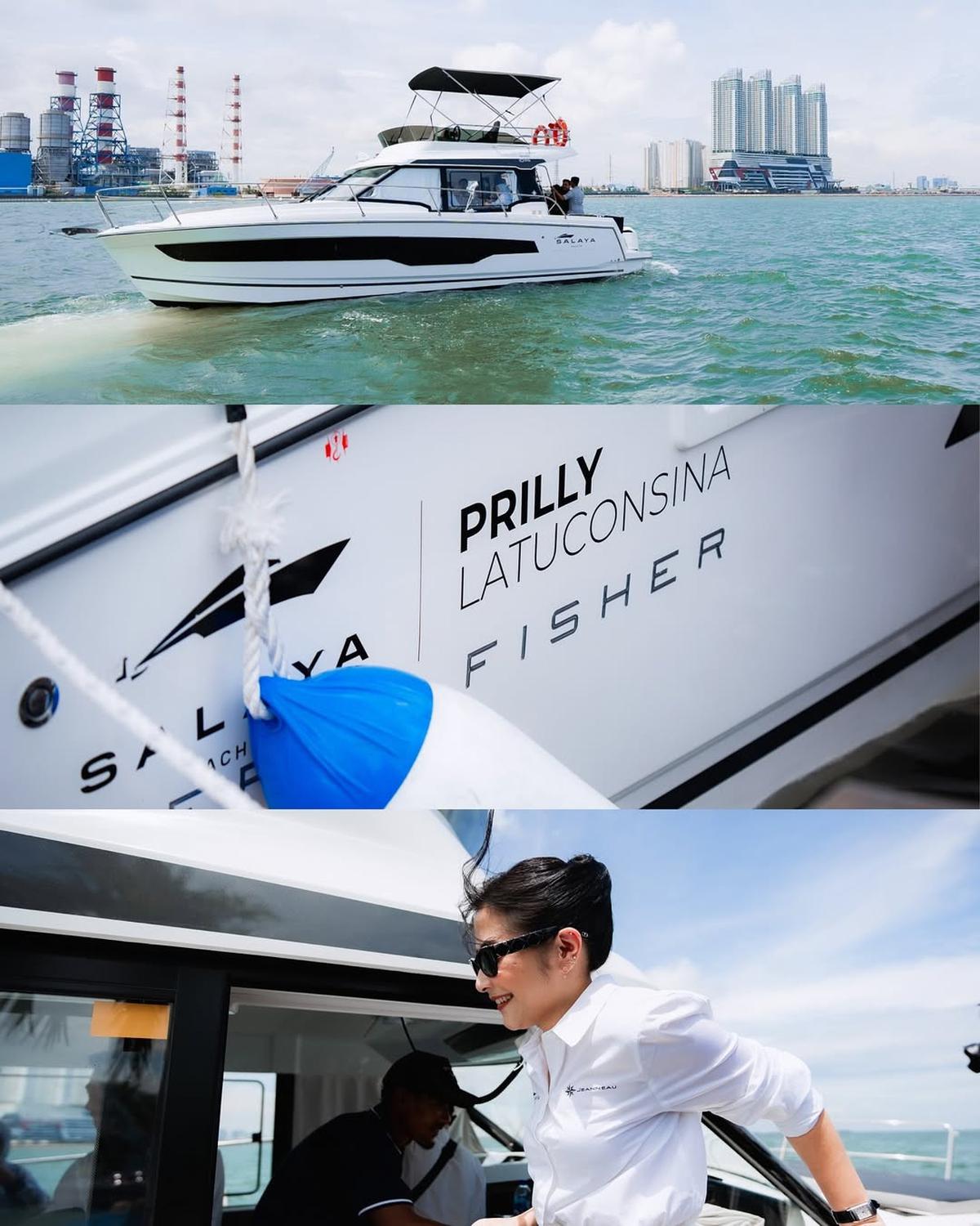 Buka Bisnis Bareng, Ini 5 Potret Yacht Milik Prilly Latuconsina dan Kevin Sanjaya yang Mewah dan Elegan Banget