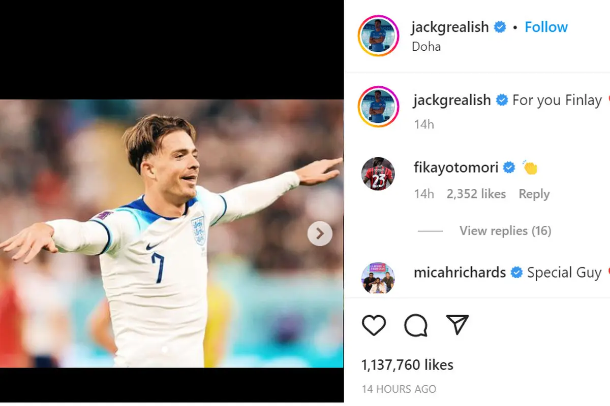 Jack Grealish. Foto instagram @Jack Grealish