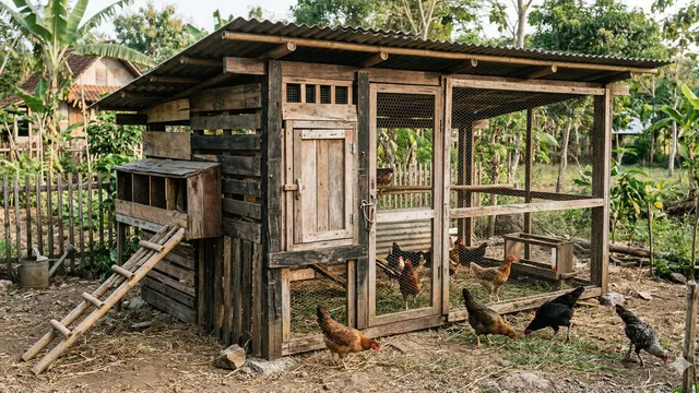 Inspirasi Kandang Ayam dengan Konsep Eco-Friendly (Foto: Gemini AI)