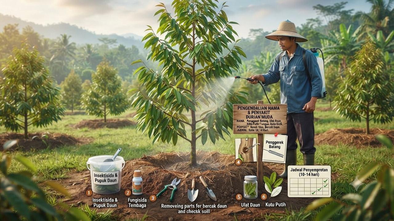 Cara Merawat Pohon Durian Muda agar Cepat Tumbuh