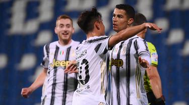 FOTO: Menang 3-1 atas Sassuolo, Juventus Jaga Asa ke Liga Champions - Cristiano Ronaldo