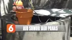Air sumur di pemakaman umum kawasan Sidoarjo, Jawa Timur, tiba-tiba berubah jadi air panas.