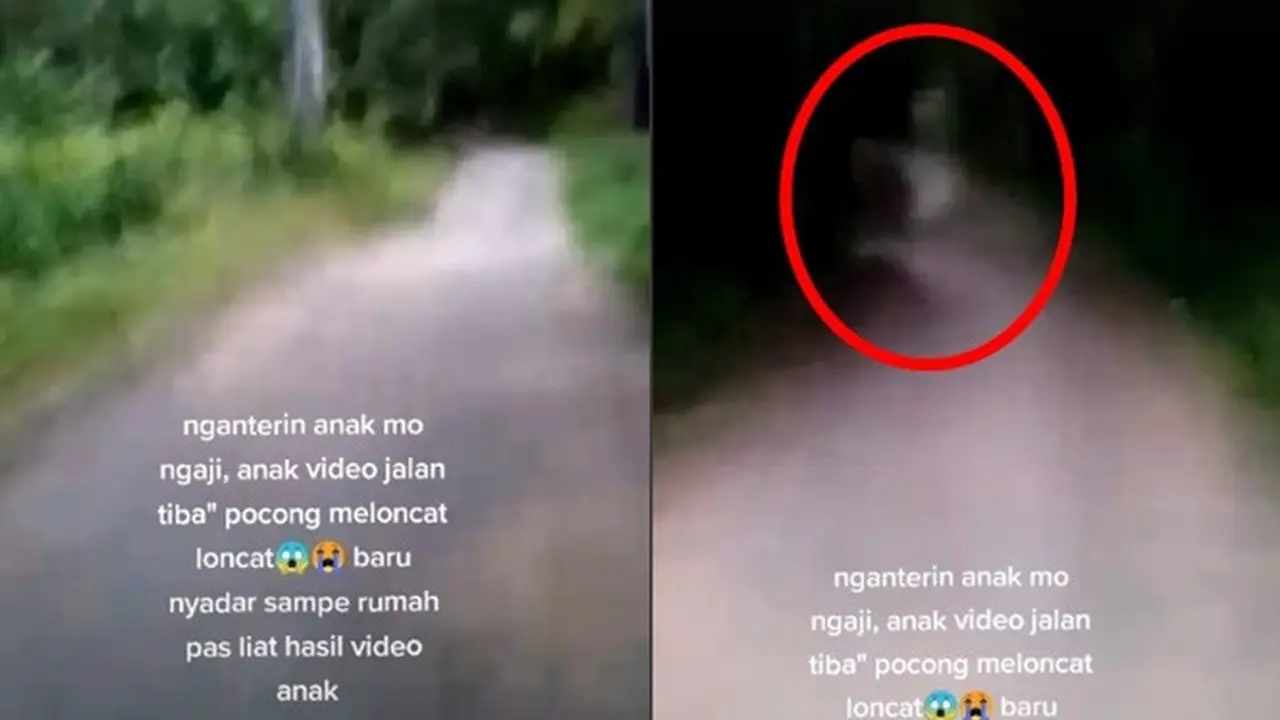 Viral, Video Penampakan Pocong di Jalan Sepi Ini Bikin Merinding