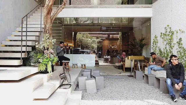 Desain Kafe Kekinian Serba Putih di Bandung Ala Atelier Ara