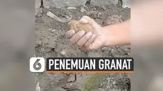 Sebuah granat nanas ditemukan warga yang akan memancing ikan di situ Rawa Kalong Depok Jawa Barat. Granat diduga masih dalam keadaan aktif.