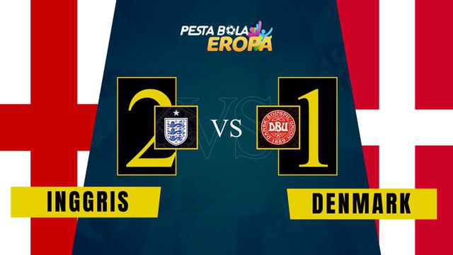 Berita video motion grafis, pertandingan semifinal Euro 2020 antara Inggris melawan Denmark Kamis (8/7/2021).
