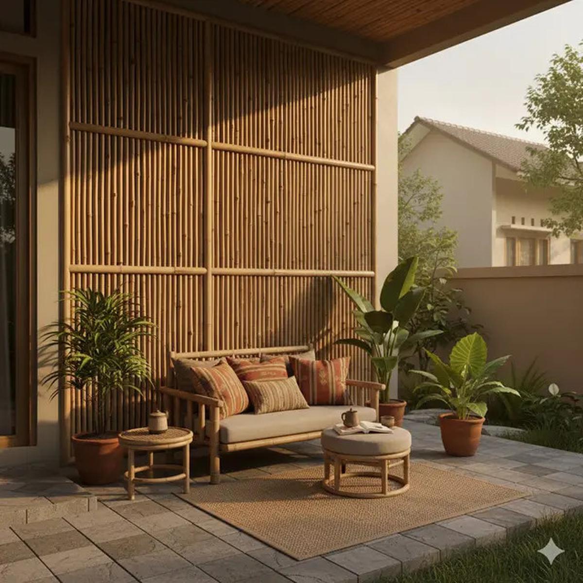7 Desain Teras Rumah Tropis Bahan Bambu ala Vila Bali, Serasa Liburan Setiap Hari