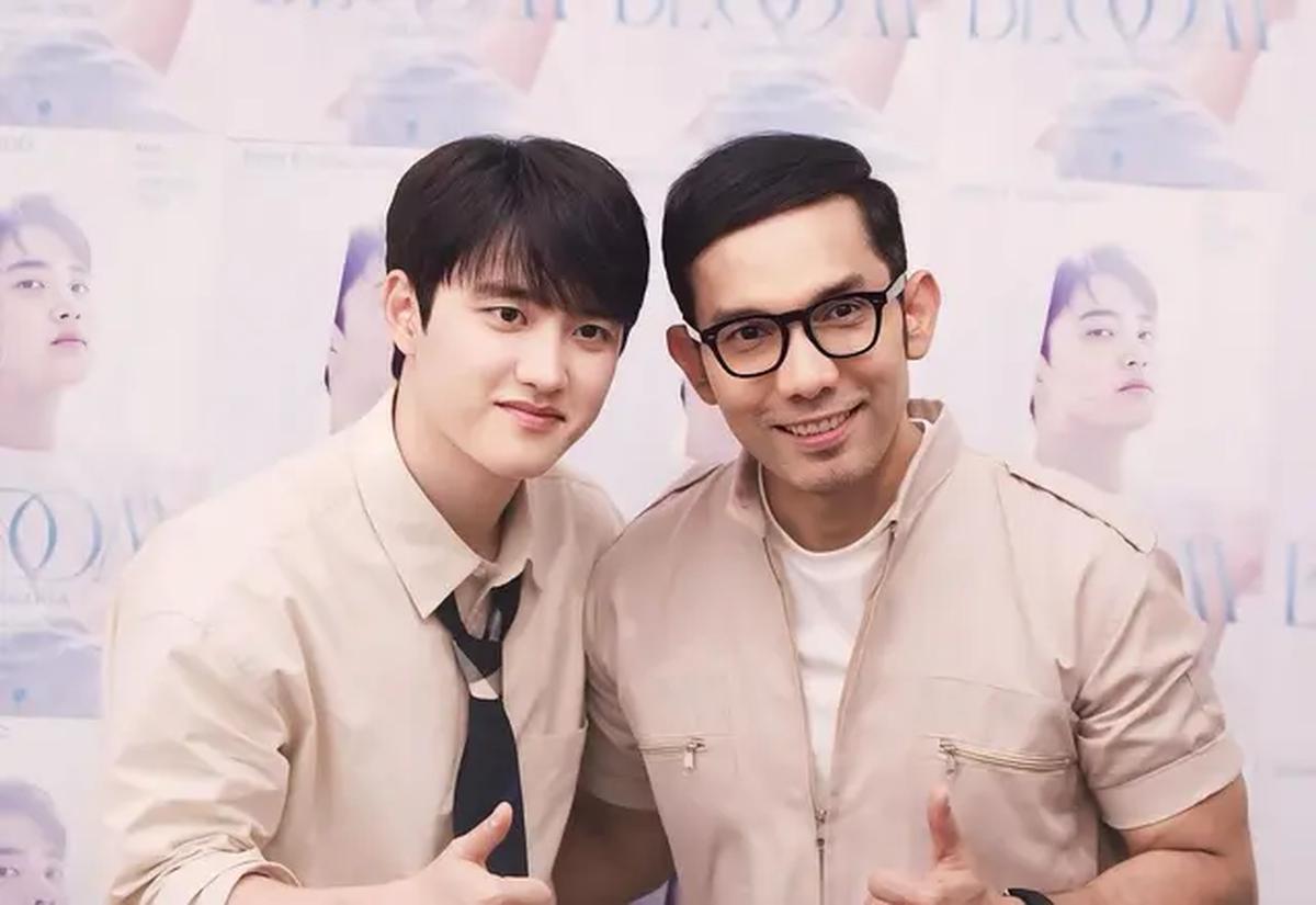 Indra Herlambang dan Artis Kpop, D.O EXO (Sumber: Instagram/indraherlambang)