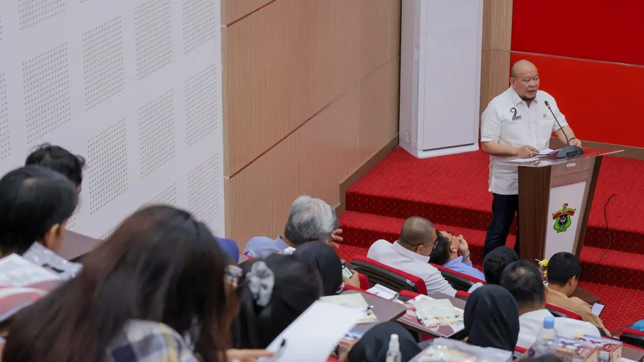 Ketua DPD RI AA LaNyalla Mahmud Mattalitti saat di Unhas Makassar. (Istimewa)