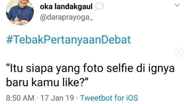 tebak pertanyaan debat (foto: @dramatwitter.id)