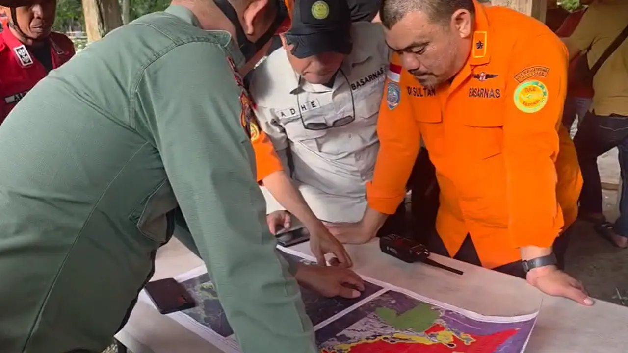 Pencarian pesawat ATR hilang kontak di Maros. (Istimewa)