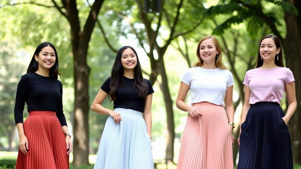 8 Outfit Rok Plisket, Inspirasi Padupadan Stylish dan Kekinian
