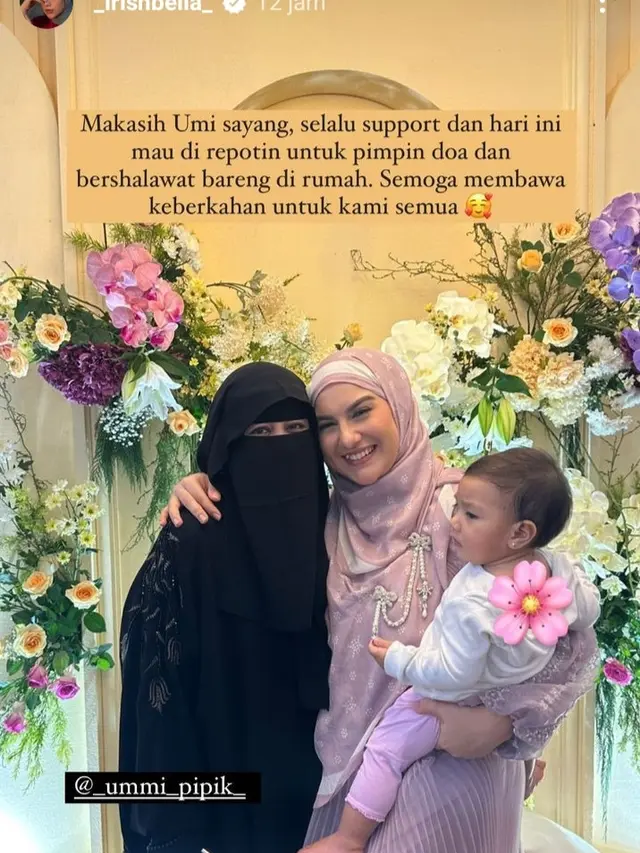 Artis Irish Bella gelar tasyakuran di rumahnya (Foto: instagram _irishbella_)
