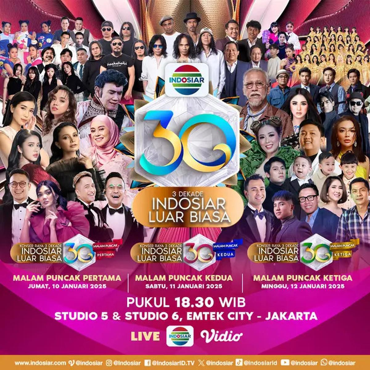 Aksi Jamrud dan Wali Berujung Tampil Bareng, Panaskan Panggung Malam Puncak Ketiga: Konser 3 Dekade Indosiar Luar Biasa