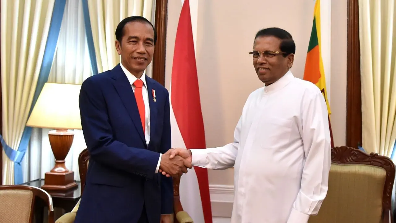 Presiden RI Joko Widodo bersama dengan Presiden Sri Lanka Maithripala Sirisena (24/1/2018) di Colombo (sumber: Sekretartiat Presiden RI)