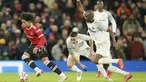 Shola Shoretire - Pemain kelahiran Nigeria ini bukanlah nama yang asing bagi fans Setan Merah. Dia telah menjalani debut pada era Ole Gunnar Solskjaer. Pada duel melawan Young Bouys, Shoretire bermain pada menit ke-68 untuk menggantikan Amad Diallo. (AP/Dave Thompson)