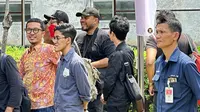 Sutradara Joko Anwar ikut turun ke jalan menyuarakan kawal putusan Mahkamah Konstitusi (MK) atas Undang-Undang Pilkada. (Nanda Perdana).